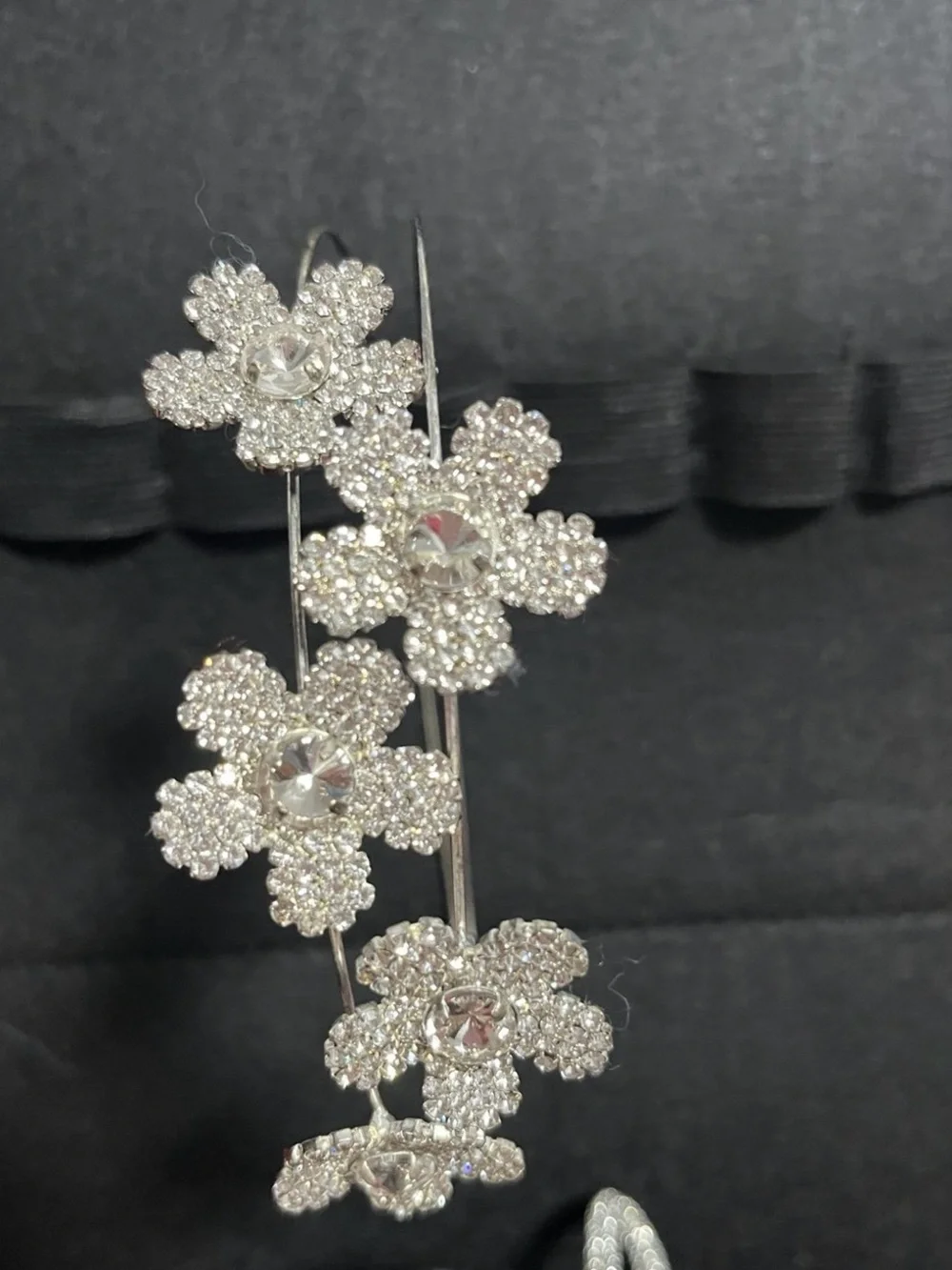 Crystal Floral Headband - Silver Sparkle
